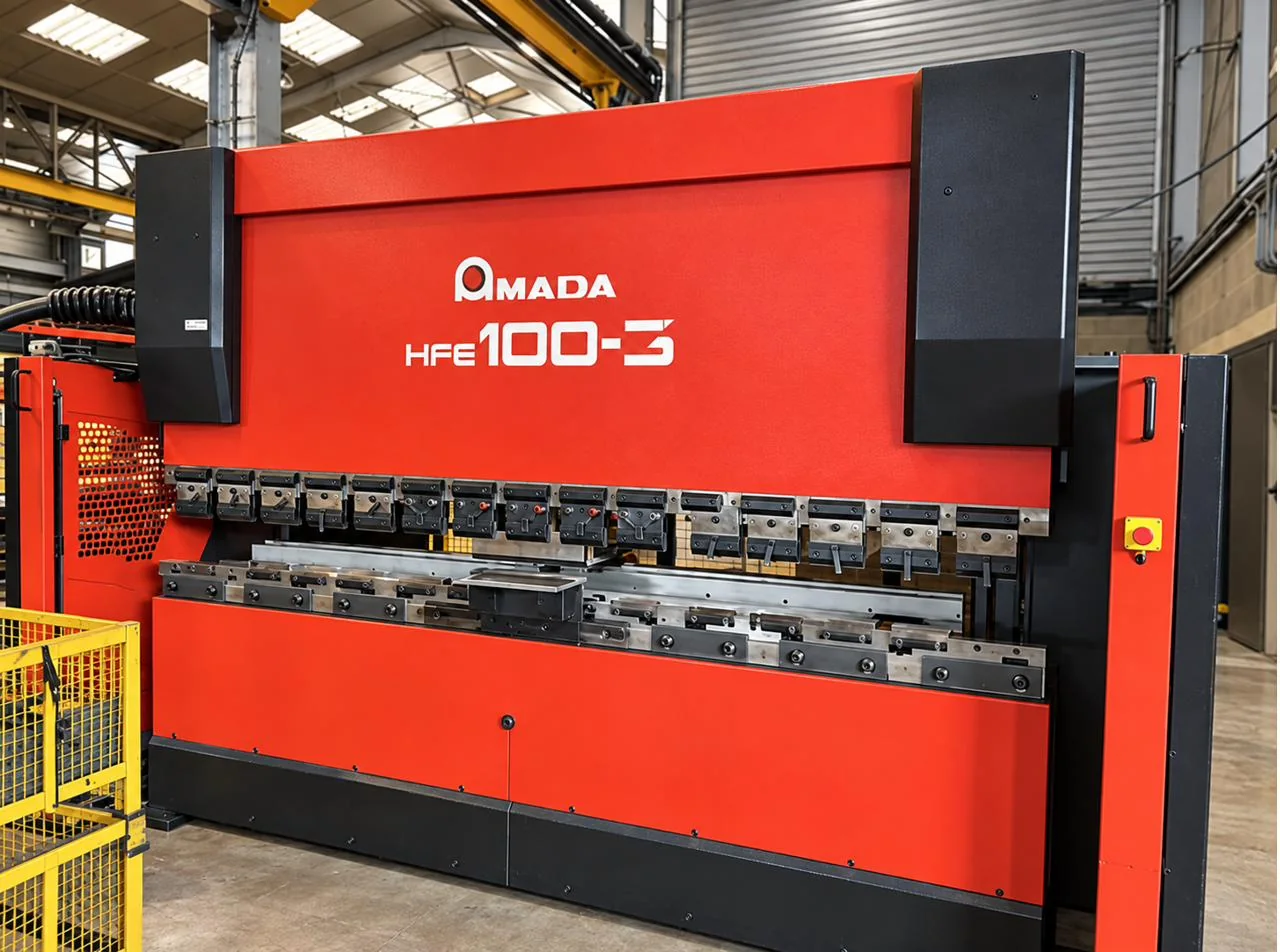 Plieuse Amada HFE 100-3 dans l'atelier de Bléneau